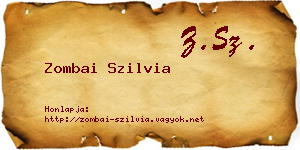 Zombai Szilvia névjegykártya