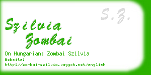 szilvia zombai business card
